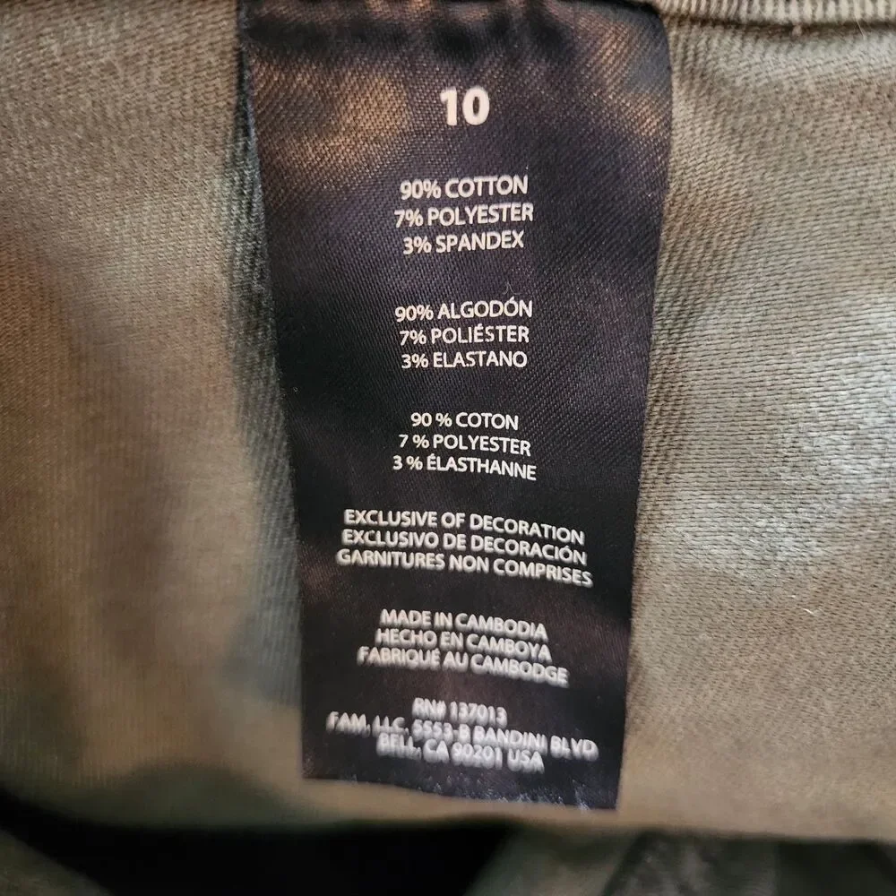 Banana Republic Chino Pants Women 10 Green Mid Rise Slim Straight